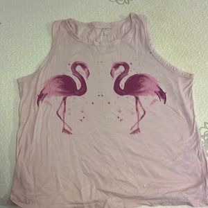 Lucky Brand washed and never worn lucky brand lavender flamingo tank